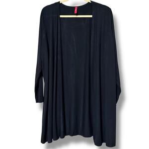 Ruby Ribbon women’s plus size 2X black cardigan 3/4 sleeves stretchy casual